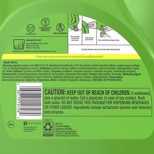 Gain Oxi Original 170 FL OZ 159 Loads