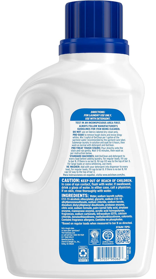 OxiClean White Revive Liquid Laundry Whitener + Stain Remover – 50 FL OZ