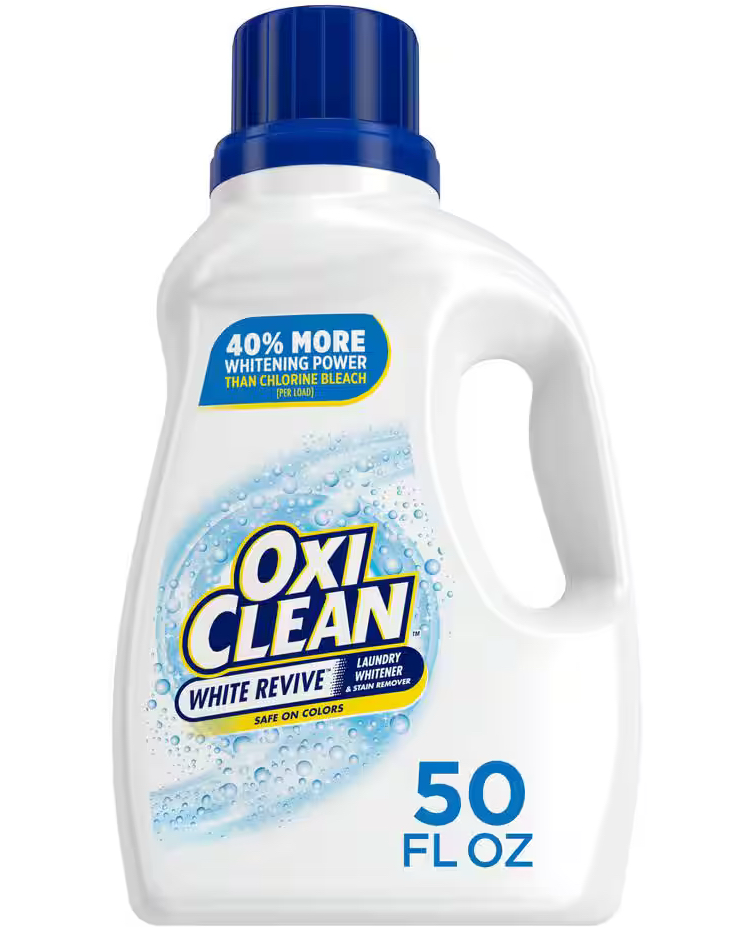 OxiClean White Revive Liquid Laundry Whitener + Stain Remover – 50 FL OZ